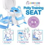 Babyloo Bambino 3-in-1 Convertible Toddler Potty Trainer and Step Stool - Blue thumbnail 6