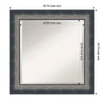 Amanti Art Quicksilver Scoop 25.75 in. x 25.75 in. Square Bathroom Vanity Wall Mirror, Silver thumbnail 5