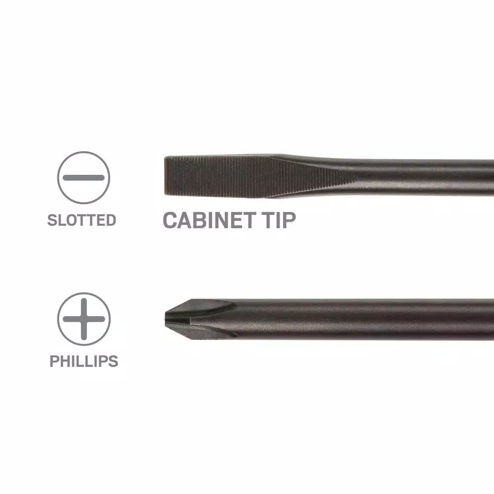 TEKTON 4-Piece Screwdriver Set with Three-Sided Ergonomic Handles