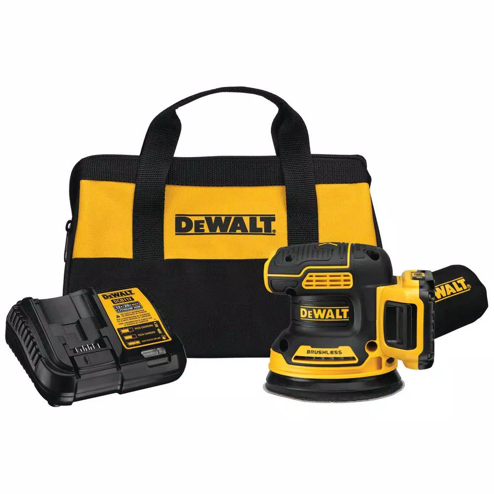 DEWALT 20V MAX XR Brushless 5 in. Random Orbital Sander Kit with 2.0 Ah Battery & Bonus Jigsaw
