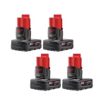 Milwaukee M12 12V XC 3.0 Ah Lithium-Ion Battery Pack (4-Pack) thumbnail 1