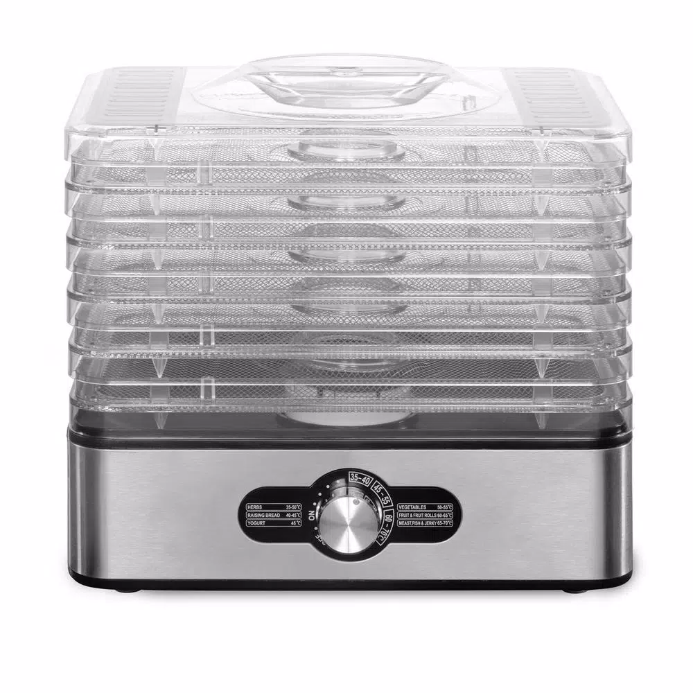 Maximatic Elite Gourmet 5-Tray Stainless Steel Food Dehydrator, Black