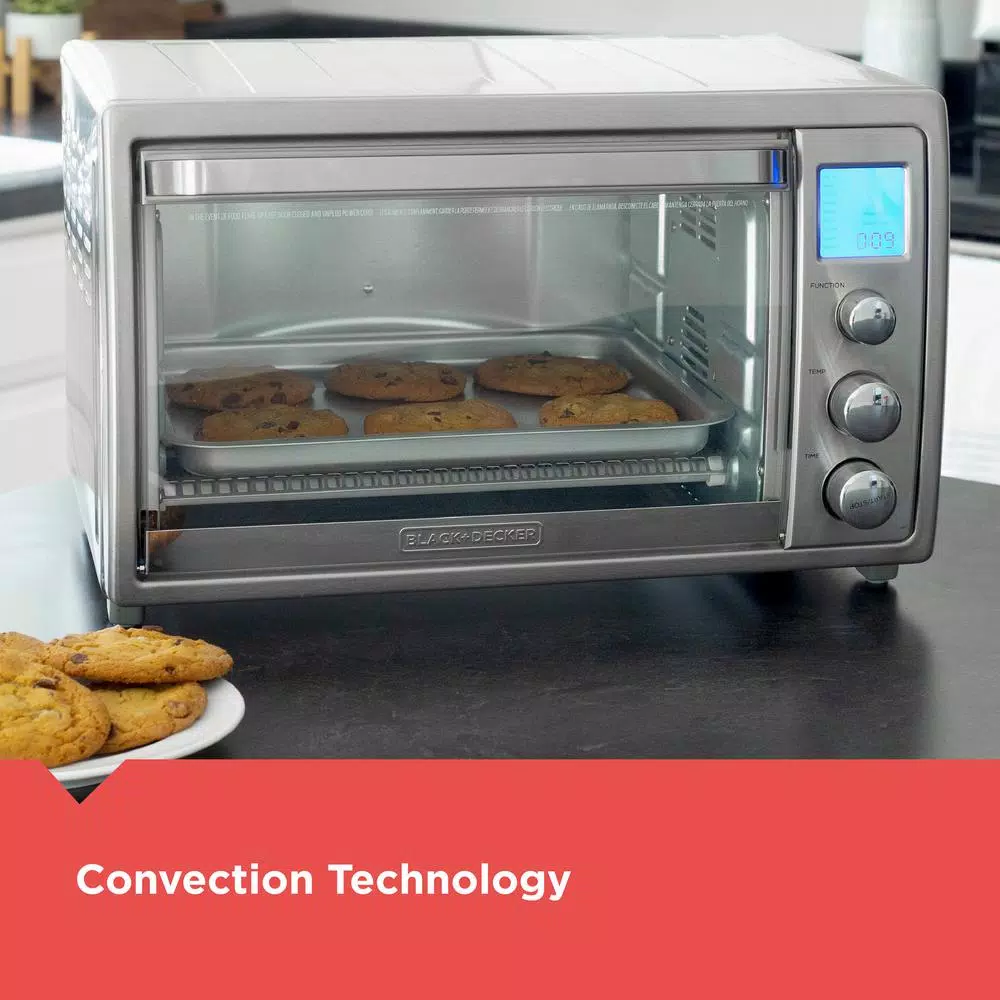 BLACK+DECKER 8-Slice Air Fry Toaster Oven with No Preheat, Stainless Steel