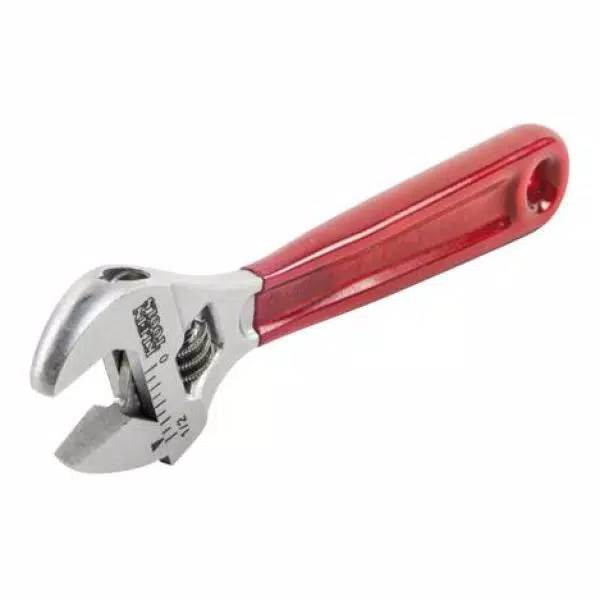 Klein Tools 4 in. Adjustable Wrench, 1/2 in. Capacity, Forged Alloy Steel