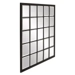 Unbranded Oil Rubbed Bronze Beveled Glass Windowpane Style Accent Mirror, 34 in. x 38 in. thumbnail 5