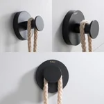 KRAUS Elie Matte Black Solid Brass Robe and Towel Hook thumbnail 3
