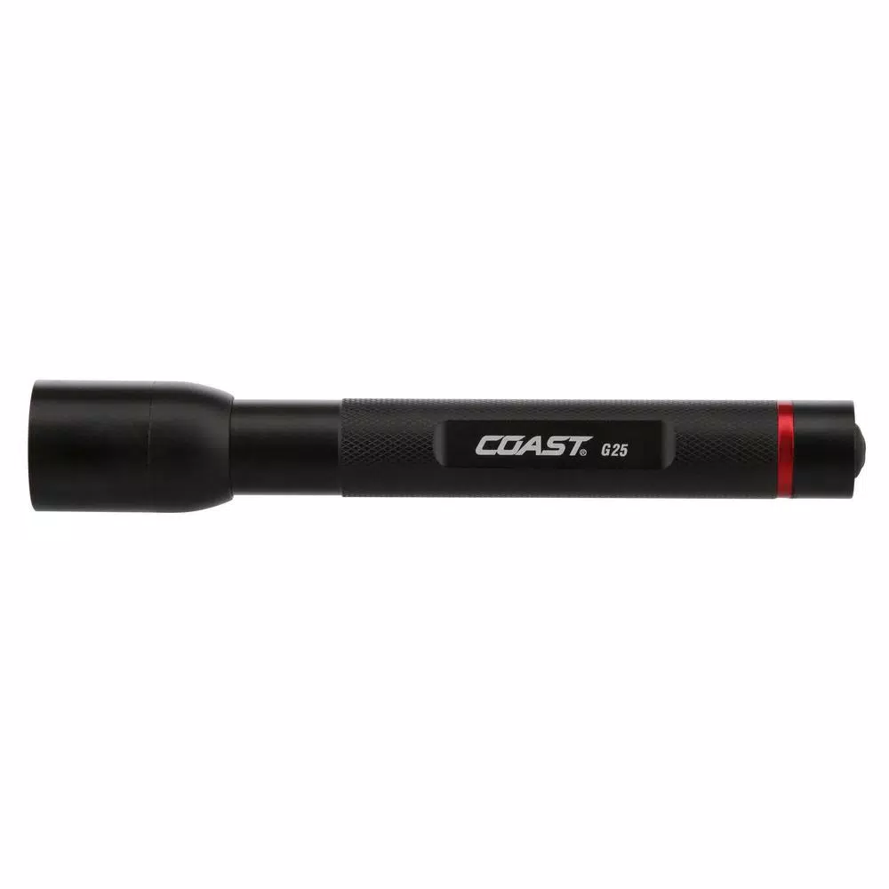 Coast G25 330 Lumen LED Flashlight, Aluminum Body, AA Battery Powered