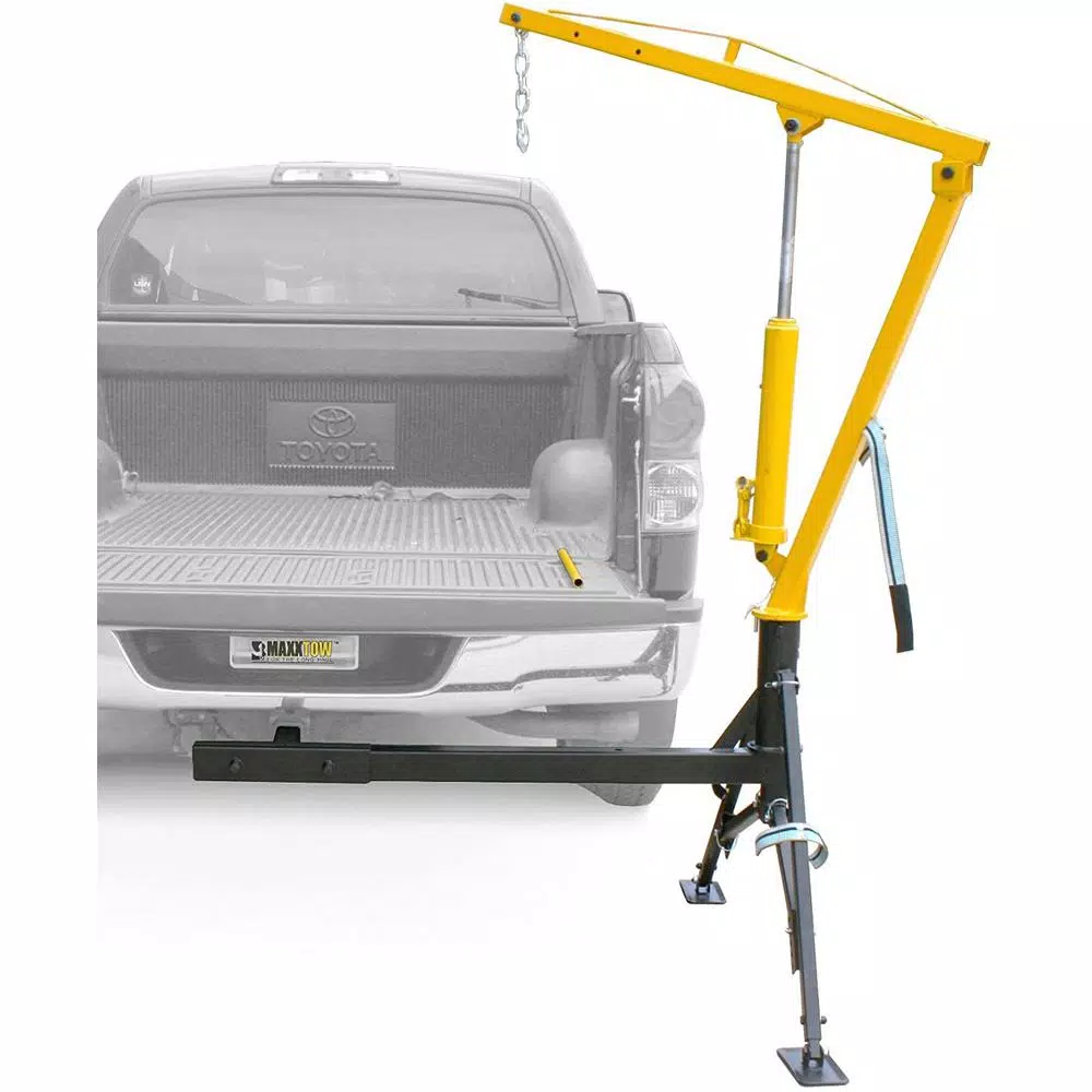 MaxxHaul Hydraulic Receiver Hitch Mounted Crane, 1000 lbs. Capacity