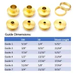 POWERTEC 9-Piece Brass Router Template Guide Bushing Set with Carrying Case thumbnail 4