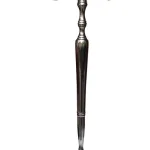 Benjara 48-Inch Silver Handcrafted Aluminum 5-Arm Candelabra with Fluted Tops thumbnail 6