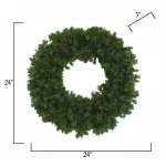 Worth Imports 24 in. Artificial Juniper Wreath, Green Traditional Holiday Decor thumbnail 2