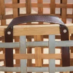 Home Decorators Collection Square Galvanized Metal and Bamboo Woven Decorative Baskets, Set of 2 thumbnail 5