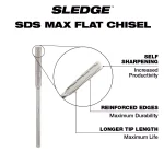 Milwaukee SDS-MAX SLEDGE 1 in. x 16 in. Flat Chisel Bit for Concrete Demolition thumbnail 3