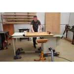 BORA PM-3795 Steel Mobile Base and Table Saw Extension Combo with All-Swivel Wheels thumbnail 4