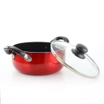 Better Chef 2 Qt. Round Aluminum Nonstick Dutch Oven with Glass Lid, Red thumbnail 4