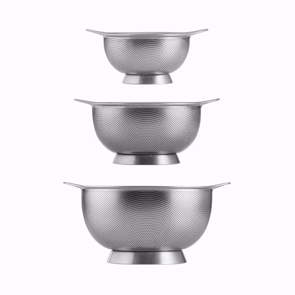 Tramontinas Gourmet 18/8 Stainless Steel Colander Set, 3-Piece