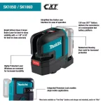 Makita 12V MAX CXT Self-Leveling Red Beam Cross-Line and 4-Point Laser Kit (2.0 Ah) thumbnail 2