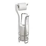 interDesign Axis Freestanding Toilet Paper Holder Plus in Chrome thumbnail 1