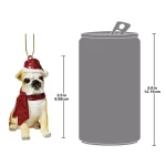Design Toscano Bulldog Holiday Dog Ornament Sculpture, Hand-Painted Resin thumbnail 3