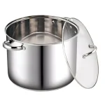 Cook N Home 16 qt. Stainless Steel Stock Pot with Tempered Glass Lid thumbnail 3