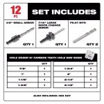 Milwaukee Hole Dozer Carbide Hole Saw Set, 12-Piece Multi-Material Kit thumbnail 2