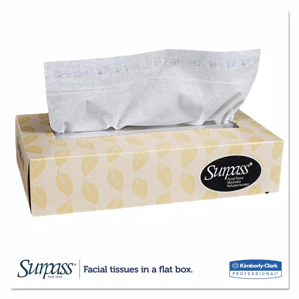 Kimberly-Clark PROFESSIONAL Surpass Facial Tissue 2-Ply, 100-Count White Tissues