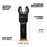 Milwaukee 1-1/4 in. Titanium Bi-Metal Universal Fit Oscillating Multi-Tool Blade thumbnail 3