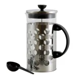 Mr. Coffee Polka Dot Brew 4-Cup Silver French Coffee Press with Scoop, 32 oz. thumbnail 1