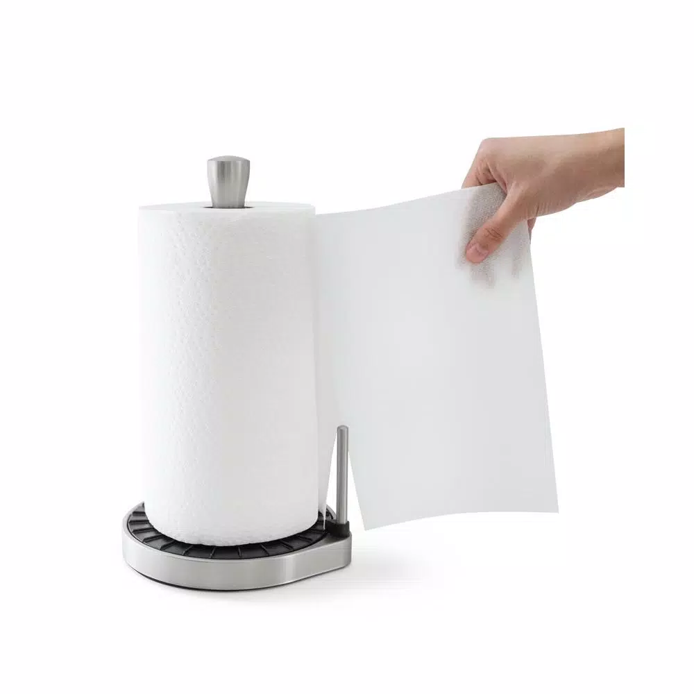 Umbra Spin Click N' Tear Paper Towel Holder, Black Nickel