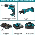 Makita 18V LXT Brushless 2-Piece Combo Kit with Drywall Screwdriver and Cut-Out Tool thumbnail 2