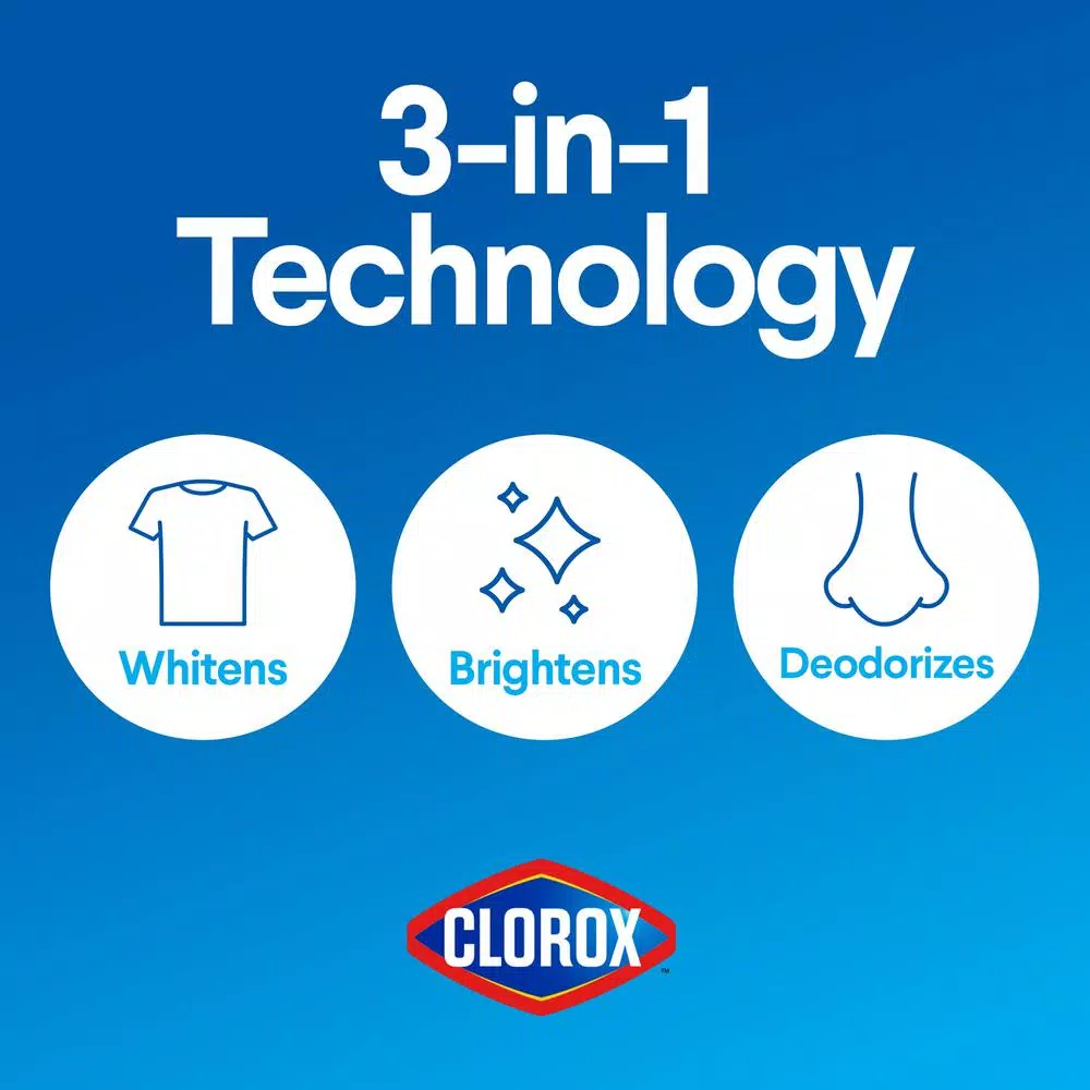 Clorox Splash-Less Bleach Liquid, Fresh Meadow Scent, 116 oz