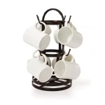Gourmet Basics by Mikasa Mikasa Gourmet Basics Forged Rotating Mug Tree, Antique Black Wrought Iron thumbnail 3