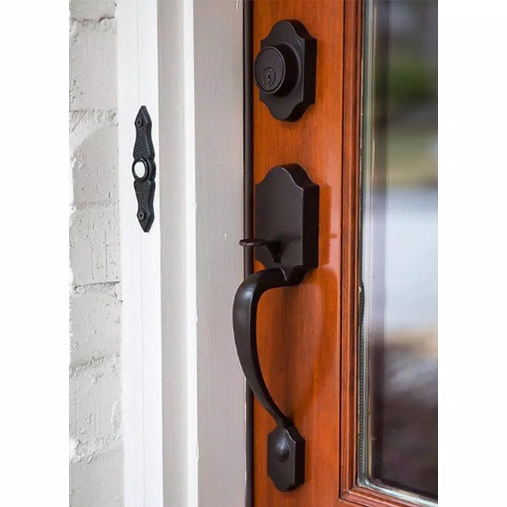 Delaney Tralee Black Double Cylinder Deadbolt Entry Door Handleset
