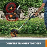 Worx 20V Power Share 12-in Cordless Grass Trimmer and Wheeled Edger, Bare Tool thumbnail 5