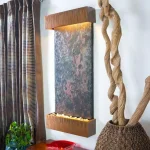 Water Wonders Nojoqui Falls Large Lightweight Slate Wall Fountain with Copper Patina Trim thumbnail 1