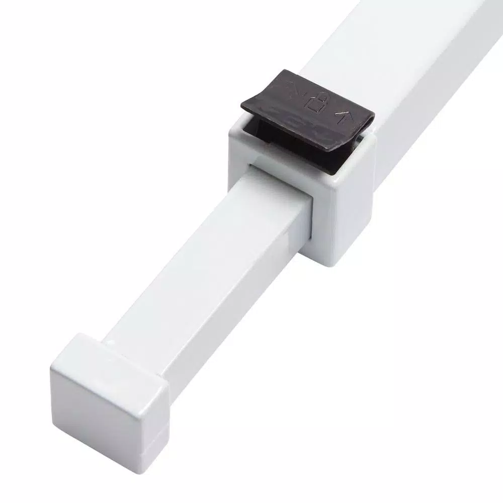 Prime-Line Adjustable Aluminum Sliding Patio Door Security Bar Lock, White, 28 in. to 48 in.