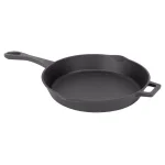 Bayou Classic 14 in. Pre-Seasoned Cast Iron Skillet with Pour Spouts and Helper Handle, Black thumbnail 1
