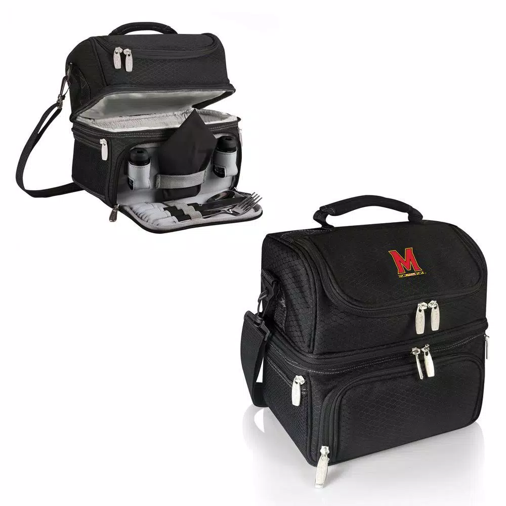 ONIVA Pranzo Maryland Terrapins Black Insulated Lunch Bag with Utensil Set