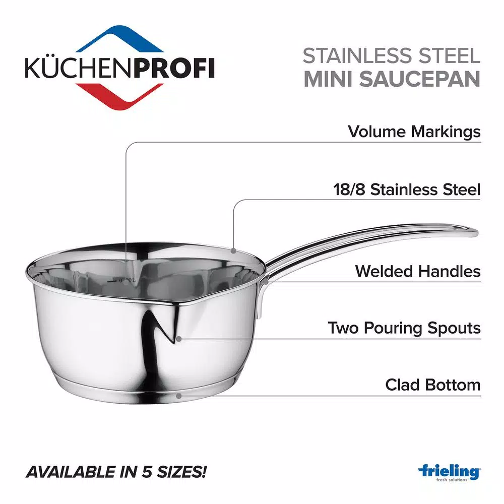 Frieling Kuchenprofi 6 in. Stainless Steel Stovetop Skillet with Clad Bottom