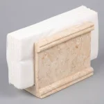 Creative Home Natural Beige Champagne Marble Napkin Holder Stand - Elegant Tabletop Dispenser thumbnail 2