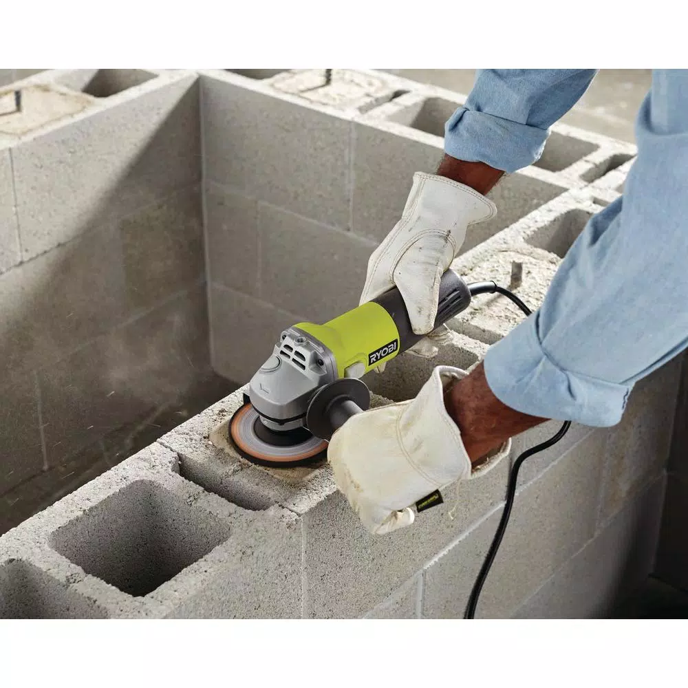 RYOBI 5.5 Amp Corded 4-1/2 in. Angle Grinder, 11,000 RPM