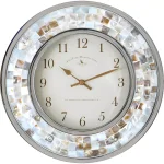 FirsTime and Co. Pearl Mosaic Wall Clock - Coastal Shell Design, 10.25 in. thumbnail 2