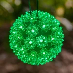 Wintergreen Lighting 6 in. Green LED Starlight Sphere with 70 Mini Lights thumbnail 2