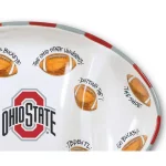 Magnolia Lane Ohio State NCAA Football Ceramic Divided Serving Platter thumbnail 2