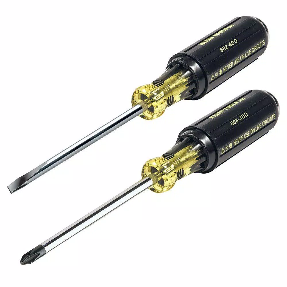 Klein Tools 2-Piece Demolition Screwdriver Set with Cushion Grip Handles