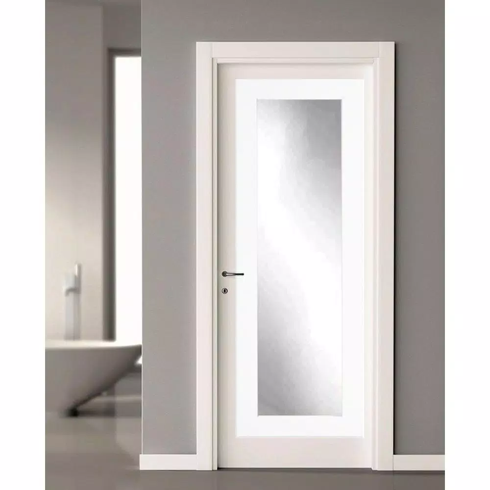 BrandtWorks Modern Matte White Composite Full Length Door Mirror, 71 in. x 21.5 in.