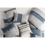 Artistic Weavers Culpeper Navy Blue Solid 100% Cotton 30 in. x 30 in. Square Throw Pillow thumbnail 2