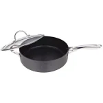 Cooks Standard 5 Qt. Hard-Anodized Aluminum Nonstick Deep Saute Pan with Glass Lid, Black thumbnail 2