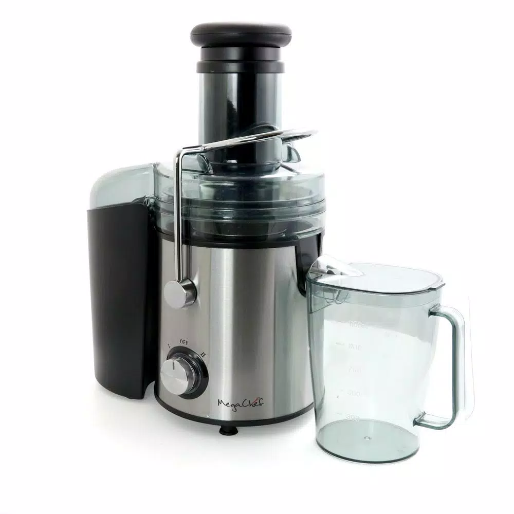 Megachef Stainless Steel Centrifugal Juicer, 800W Dual Speed Juice Extractor