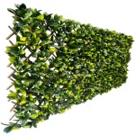 Greensmart Decor 40 in. x 80 in. Artificial Lemon Leaf Lattice Privacy Screen thumbnail 1